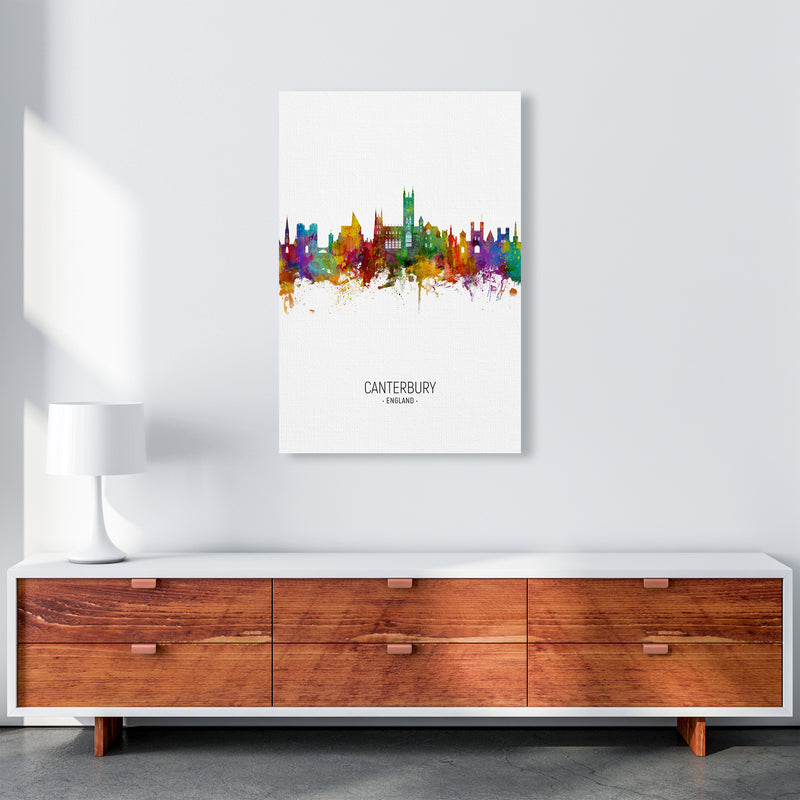 Canterbury England Skyline Portrait Art Print by Michael Tompsett A1 Canvas