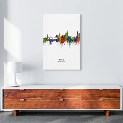 Cologne Germany Skyline Portrait Art Print by Michael Tompsett A1 Canvas