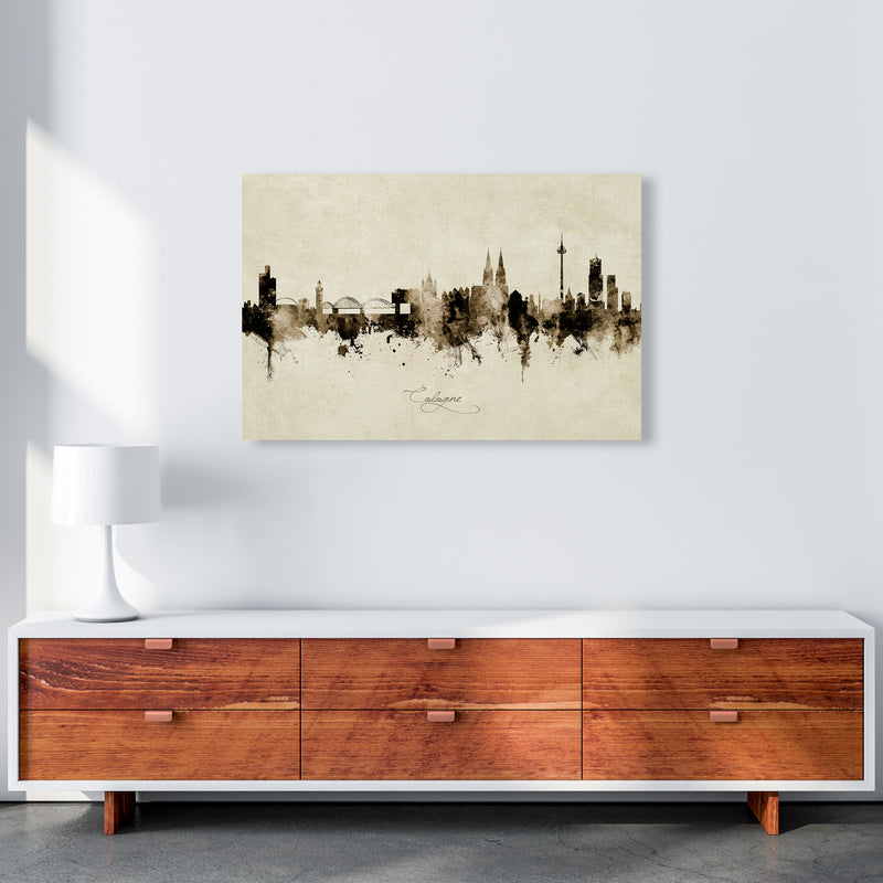 Cologne Germany Skyline Vintage Art Print by Michael Tompsett A1 Canvas