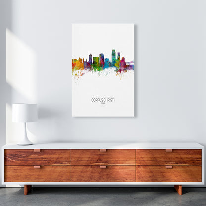 Corpus Christi Texas Skyline Portrait Art Print by Michael Tompsett A1 Canvas