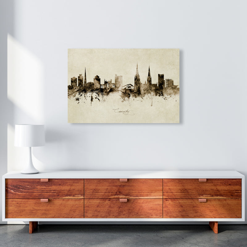 Coventry England Skyline Vintage Art Print by Michael Tompsett A1 Canvas