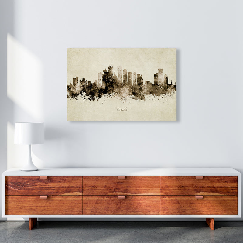 Doha Qatar Skyline Vintage Art Print by Michael Tompsett A1 Canvas