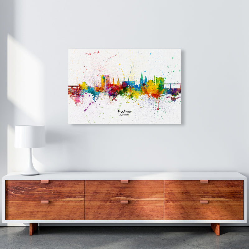 Dundee Scotland Skyline Splash Art Print by Michael Tompsett A1 Canvas
