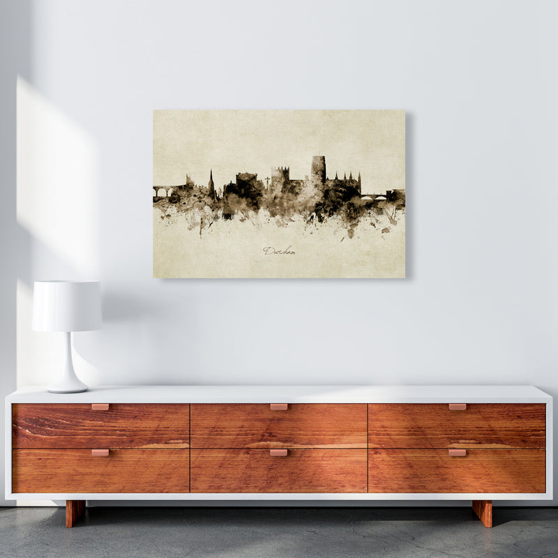 Durham England Skyline Vintage Art Print by Michael Tompsett A1 Canvas