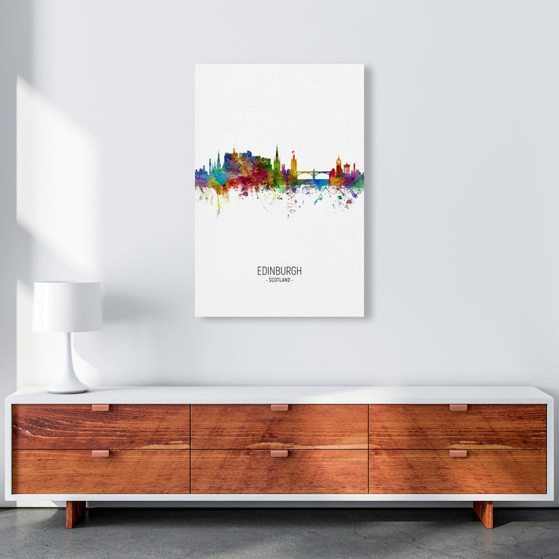 Edinburgh Scotland Skyline Portrait Art Print by Michael Tompsett A1 Canvas