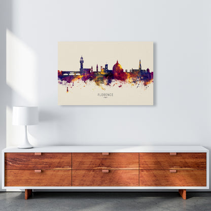 Florence Italy Skyline Autumn City Name Art Print by Michael Tompsett A1 Canvas