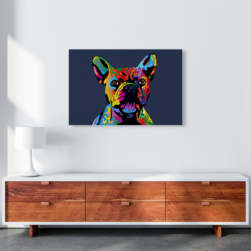 French Bulldog Dog Navy Art Print by Michael Tompsett A1 Canvas
