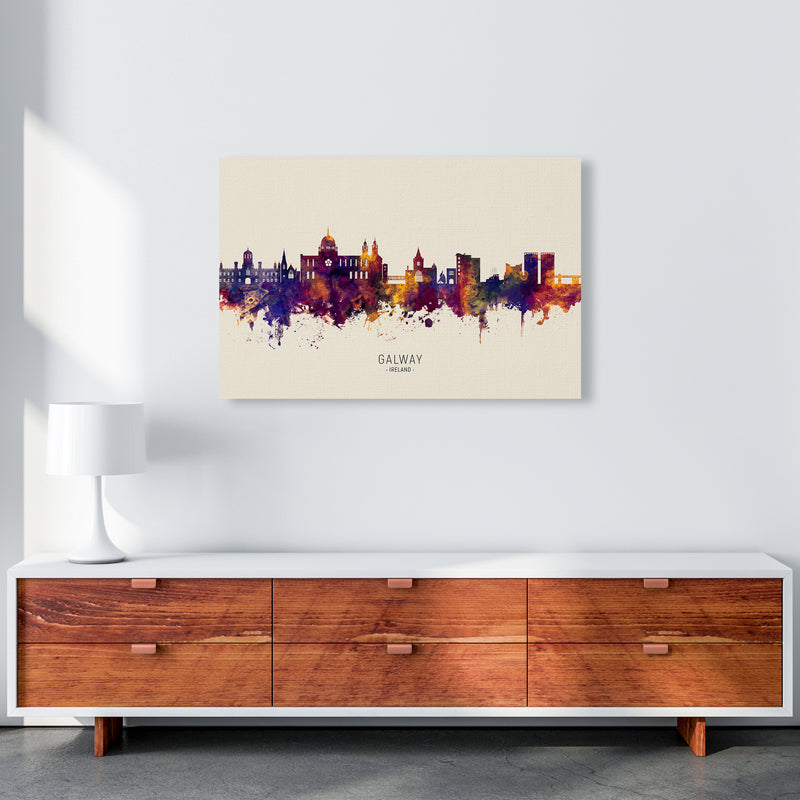 Galway Ireland Skyline Autumn City Name Art Print by Michael Tompsett A1 Canvas