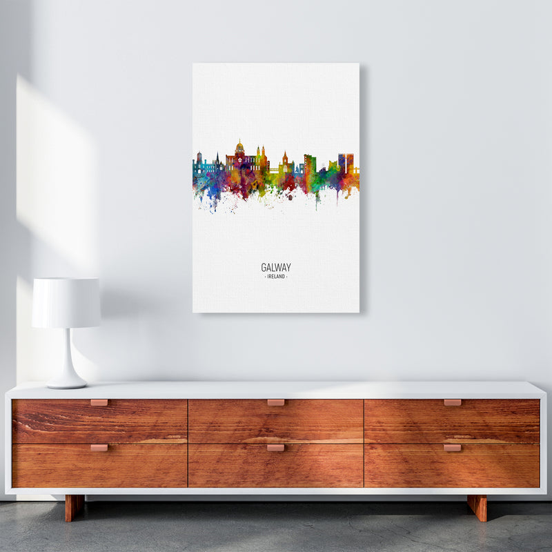 Galway Ireland Skyline Portrait Art Print by Michael Tompsett A1 Canvas