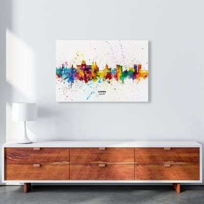 Galway Ireland Skyline Splash Art Print by Michael Tompsett A1 Canvas