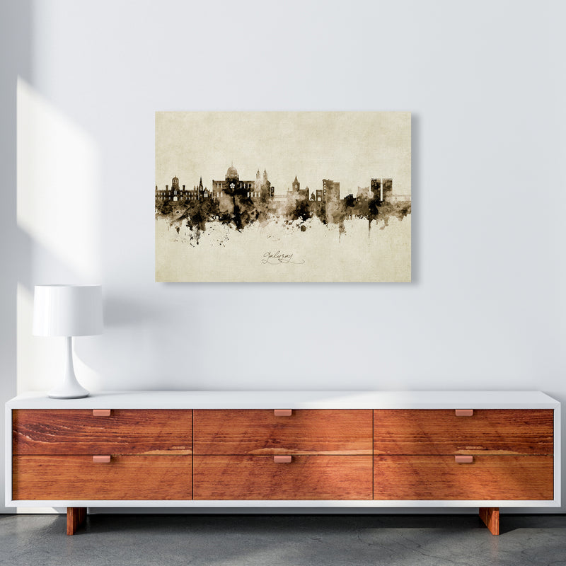 Galway Ireland Skyline Vintage Art Print by Michael Tompsett A1 Canvas
