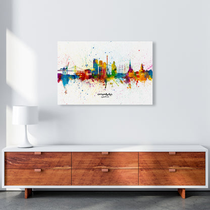Gothenburg Sweden Skyline Splash Art Print by Michael Tompsett A1 Canvas