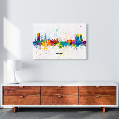 Halmstad Sweden Skyline Splash Art Print by Michael Tompsett A1 Canvas