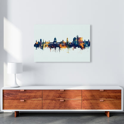 Havana Cuba Skyline Blue Orange Art Print by Michael Tompsett A1 Canvas