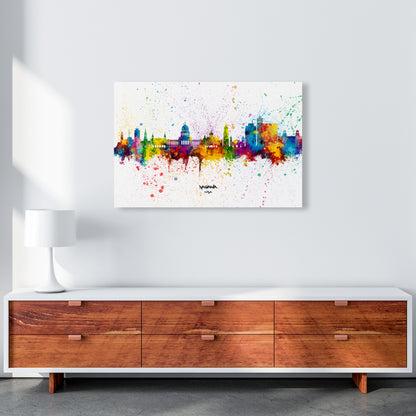 Havana Cuba Skyline Splash Art Print by Michael Tompsett A1 Canvas