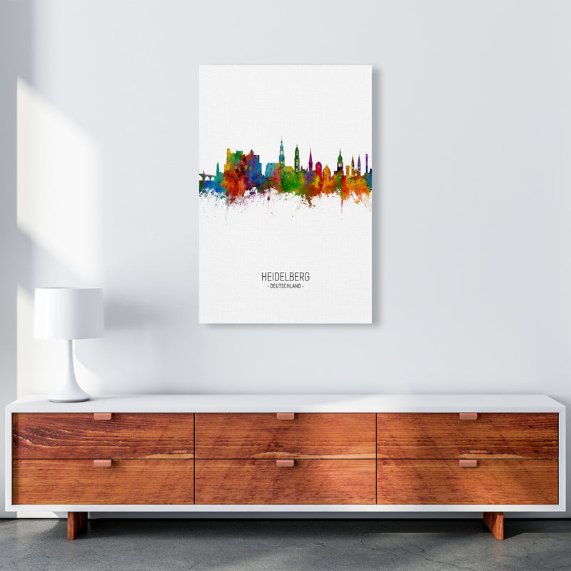 Heidelberg Germany Skyline Portrait Art Print by Michael Tompsett A1 Canvas
