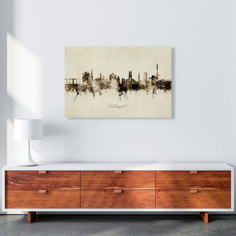 Huddersfield England Skyline Vintage Art Print by Michael Tompsett A1 Canvas