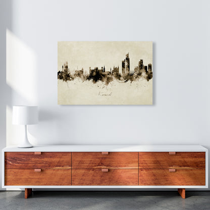 Karachi Pakistan Skyline Vintage Art Print by Michael Tompsett A1 Canvas