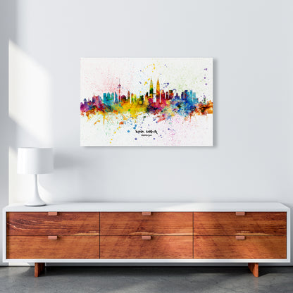 Kuala Lumpur Malaysia Skyline Splash Art Print by Michael Tompsett A1 Canvas