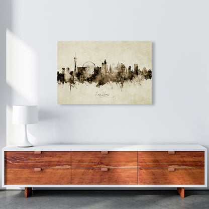 Las Vegas Nevada Skyline Vintage Art Print by Michael Tompsett A1 Canvas