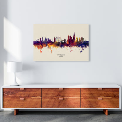 London England Skyline Autumn City Name Art Print by Michael Tompsett A1 Canvas