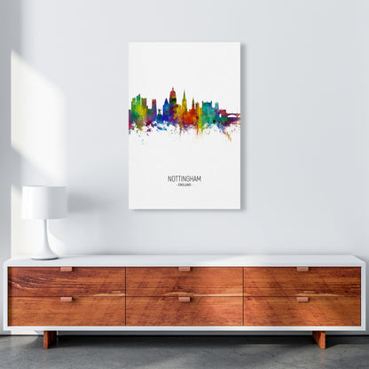 Nottingham England Skyline Portrait Art Print by Michael Tompsett A1 Canvas