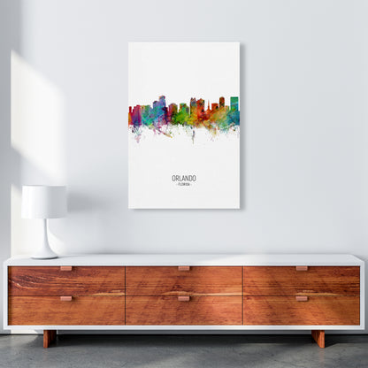 Orlando Florida Skyline Portrait Art Print by Michael Tompsett A1 Canvas