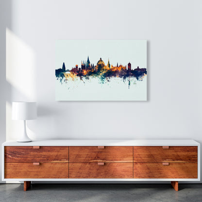 Oxford England Skyline Blue Orange Art Print by Michael Tompsett A1 Canvas