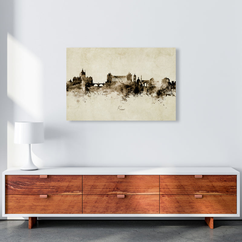 Rome Italy Skyline Vintage Art Print by Michael Tompsett A1 Canvas