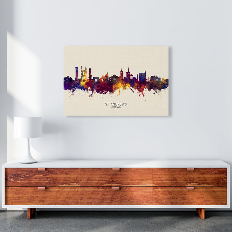 St Andrews Scotland Skyline Autumn City Name Art Print by Michael Tompsett A1 Canvas