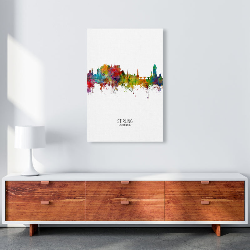 Stirling Scotland Skyline Portrait Art Print by Michael Tompsett A1 Canvas