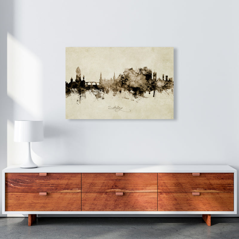 Stirling Scotland Skyline Vintage Art Print by Michael Tompsett A1 Canvas