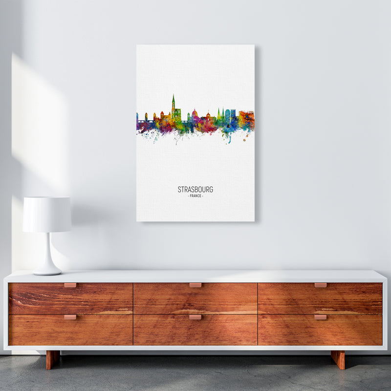 Strasbourg France Skyline Portrait Art Print by Michael Tompsett A1 Canvas