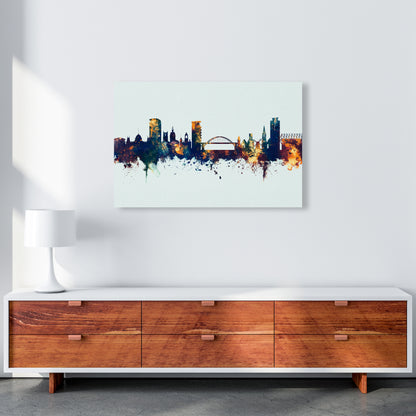 Sunderland England Skyline Blue Orange Art Print by Michael Tompsett A1 Canvas