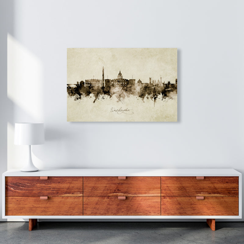 Washington Dc Skyline Vintage Art Print by Michael Tompsett A1 Canvas
