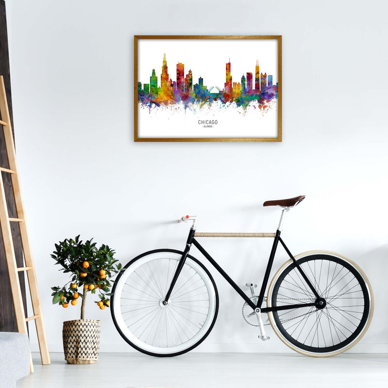 Chicago Illinois Skyline Art Print by Michael Tompsett A1 Print Only