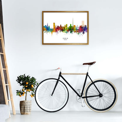 Dublin Ireland Skyline Art Print by Michael Tompsett A1 Print Only