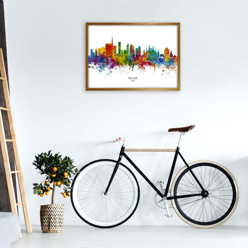 Milan Italy Skyline Art Print by Michael Tompsett A1 Print Only