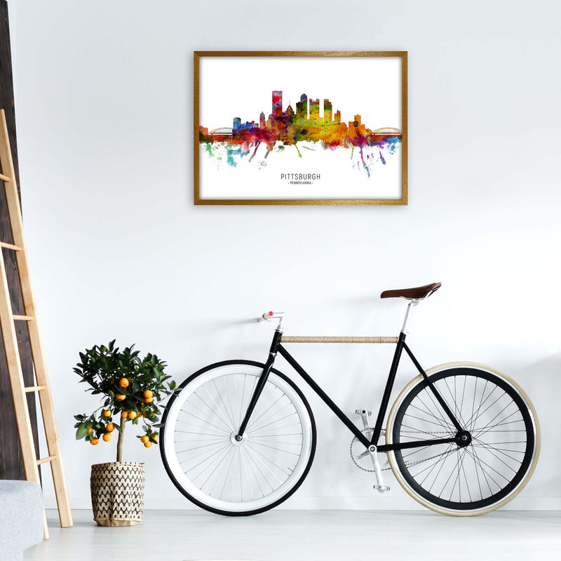 Pittsburgh Pennsylvania Skyline Art Print by Michael Tompsett A1 Print Only