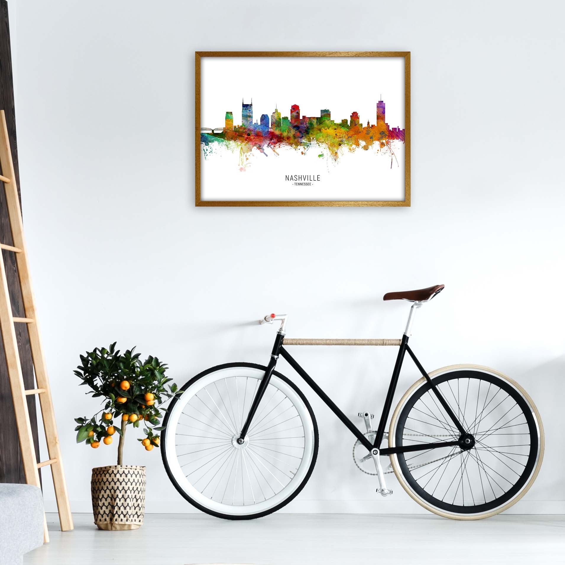 Nashville Tennessee Skyline Art Print by Michael Tompsett A1 Print Only