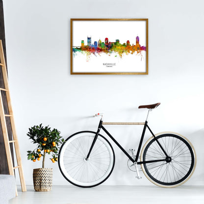 Nashville Tennessee Skyline Art Print by Michael Tompsett A1 Print Only