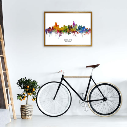 Charlotte North Carolina Skyline Print by Michael Tompsett A1 Print Only