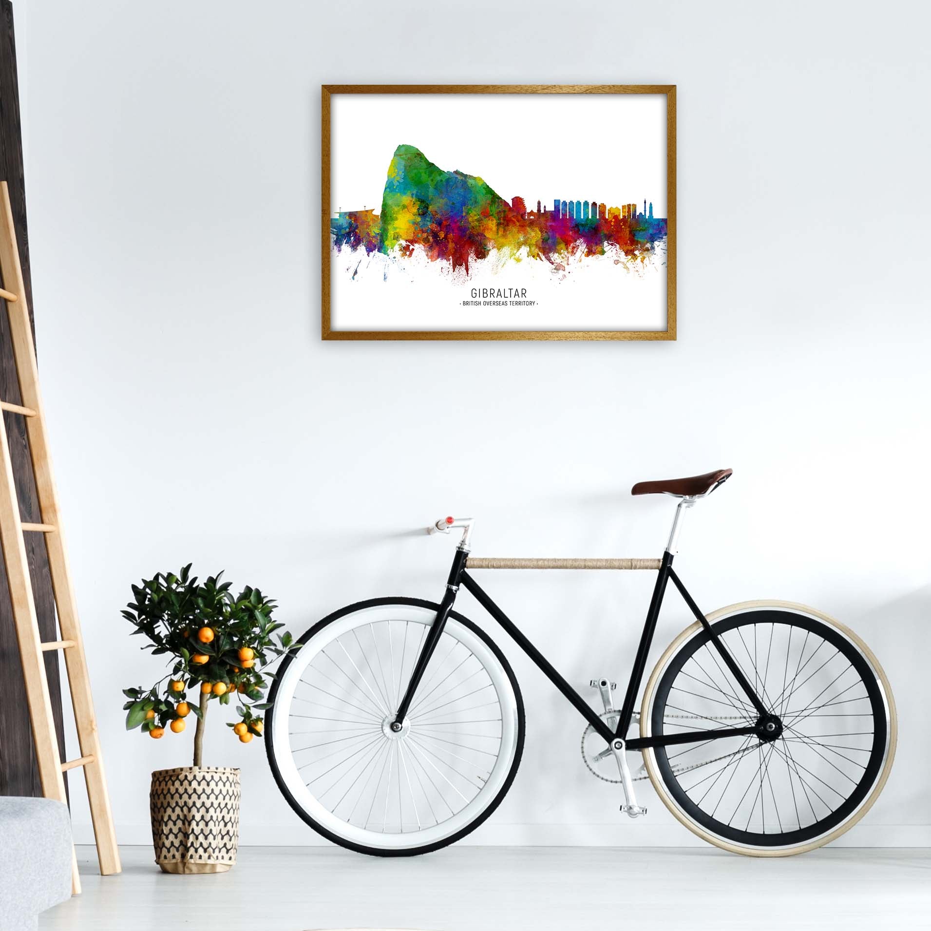 Gibraltar  Skyline Art Print by Michael Tompsett A1 Print Only