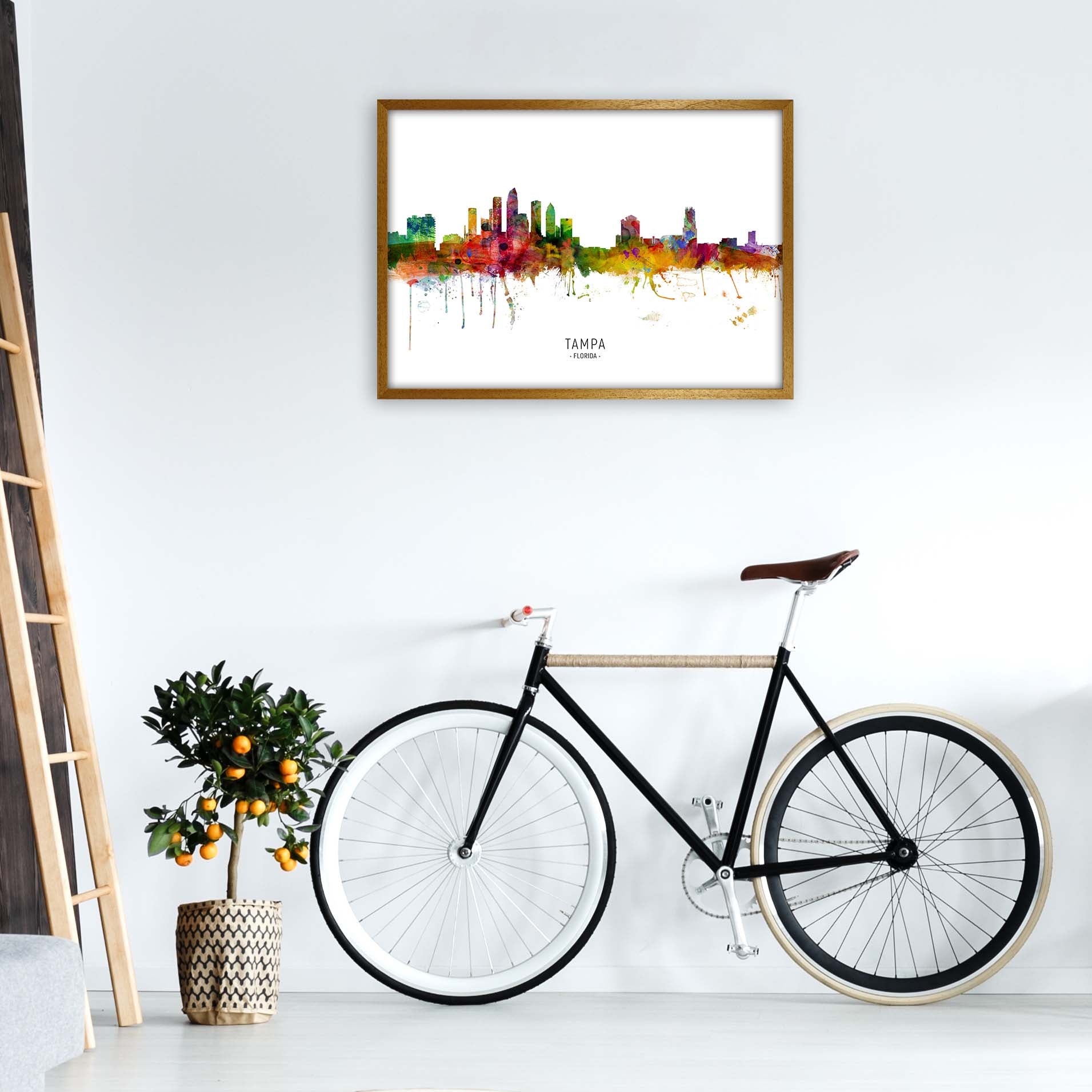 Tampa Florida Skyline Art Print by Michael Tompsett A1 Print Only