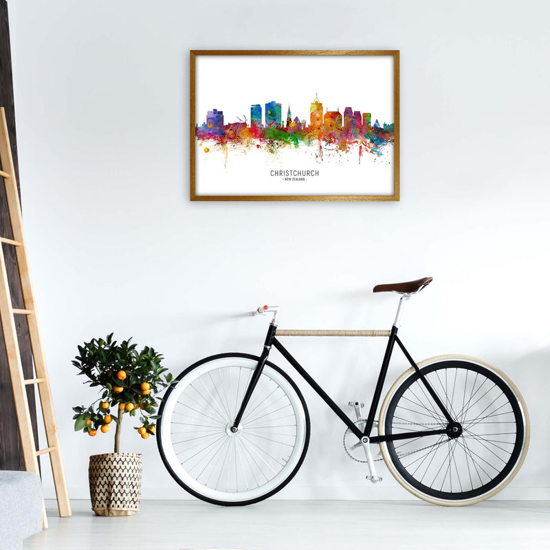 Christchurch New Zealand Skyline Print by Michael Tompsett A1 Print Only