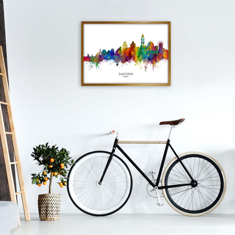 Santorini Greece Skyline Art Print by Michael Tompsett A1 Print Only