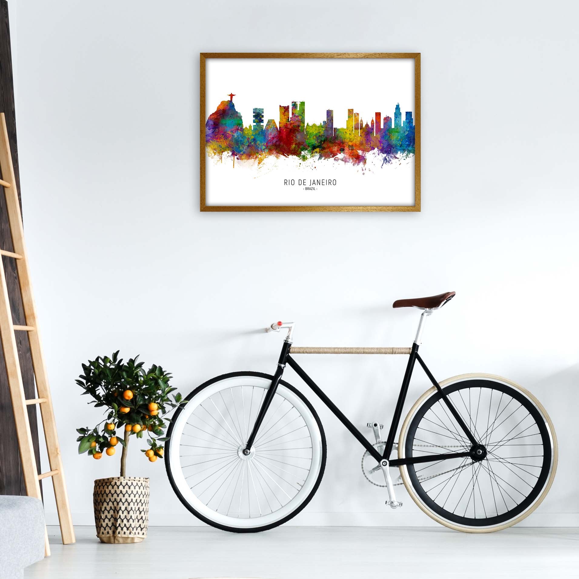 Rio De Janeiro Brazil Skyline Art Print by Michael Tompsett A1 Print Only
