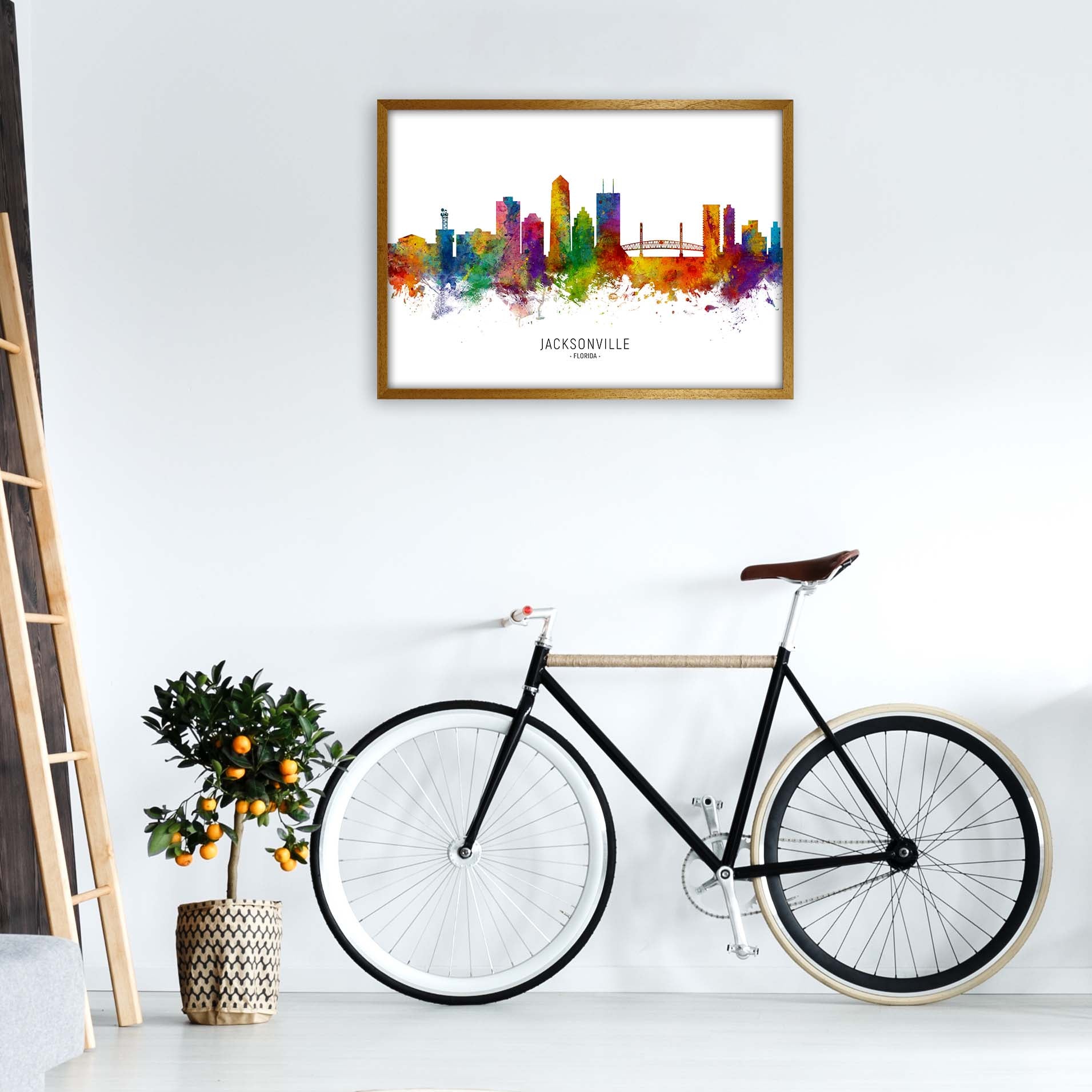 Jacksonville Florida Skyline Art Print by Michael Tompsett A1 Print Only