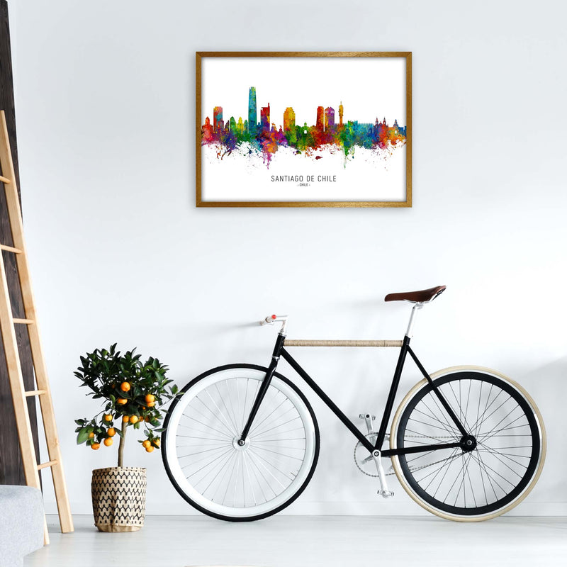 Santiago De Chile Chile Skyline Art Print by Michael Tompsett A1 Print Only