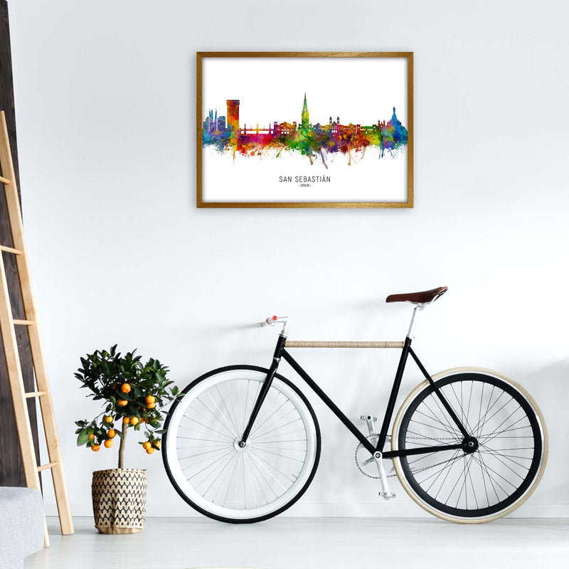 San Sebastian Spain Skyline Art Print by Michael Tompsett A1 Print Only